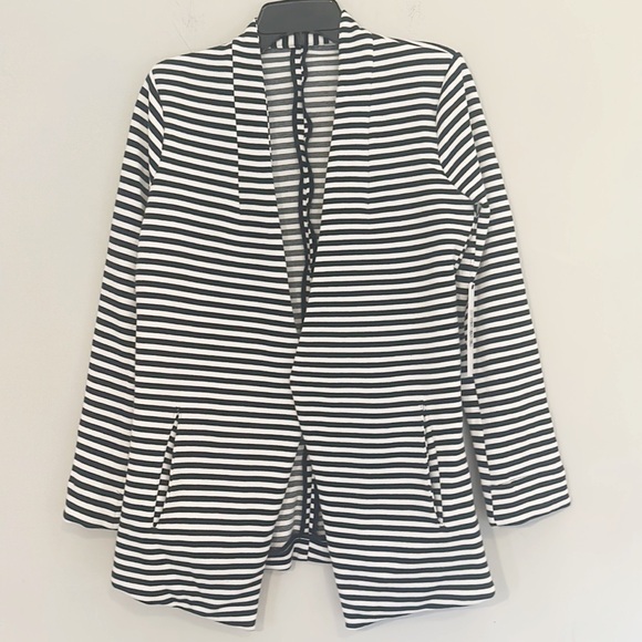 NWT Anthropologie x Bishop + Young Navy Striped Tradewind Blazer women size S - Picture 2 of 10